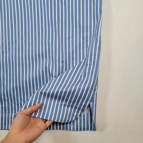 COS Women's Knitted Dress Sz M Black Blue White Striped Boxy Midi Sailor - Picture 5 of 8